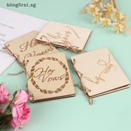 [Blingfirst] 2PCS Wedding Vow Books Wedding Vow Notebook Creative Sturdy Kraft Paper Handbook [SG]