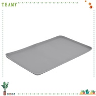 TEAMY Silicone Coffee Mat, 15.75x19.69 Inch Waterproof Coffee Bar Mat, Practical Light Gray Thick Si