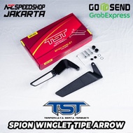 Motorcycle Winglet Mirror Arrow Type TST CNC Universal APRILIA SR GT 200 XMAX NEW CONNECTED AEROX NM