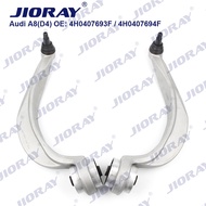 JIORAY Pair Front Lower Suspension Control Arm Curve For Audi A8 D4 4H2 4H8 4HC 4HL 2009-2018
