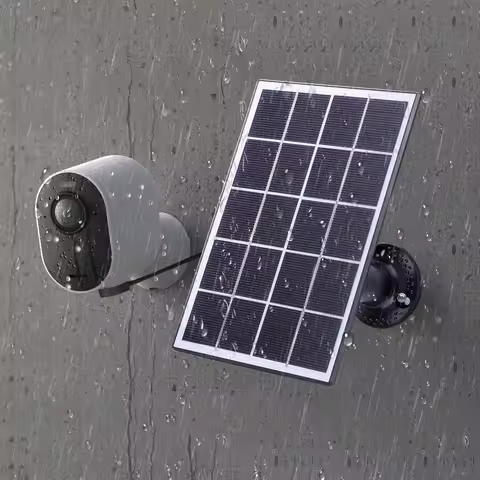 5V 10W Solar Charging Panel IP65 Waterproof Solar Panel Kit 9.8Ft/3M Cable 360°Adjustable Wall Mount
