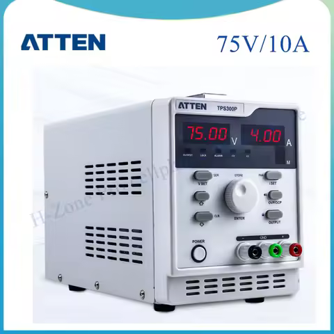 ATTEN TPS300P 0-75V 0-10A adjustable repair mobile Single Channel 300W Linear DC Linear Power Supply