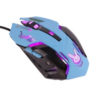 Breathing LED USB Wired Optical Mouse 2400dpi PC Laptop Desktop Computer 6 Buttons Gaming Mice for OW DVA overwatch Dropshipping
