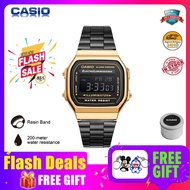 Original G Shock Men กีฬาดิจิตอล Classic Square นาฬิกากันกระแทกและกันน้ำวงเหล็กสแตนเลสกีฬาธุรกิจนาฬิ