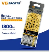 VG SPORTS CHAIN 9 SPEED GOLD CHAIN RANTE 9speed sport bicycle hollow light
