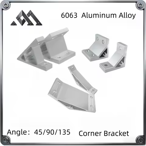 4PCS Aluminum Alloy Corner Bracket Aluminum Profile Connector 90-Degree Right Angle 45-Degree 135-De
