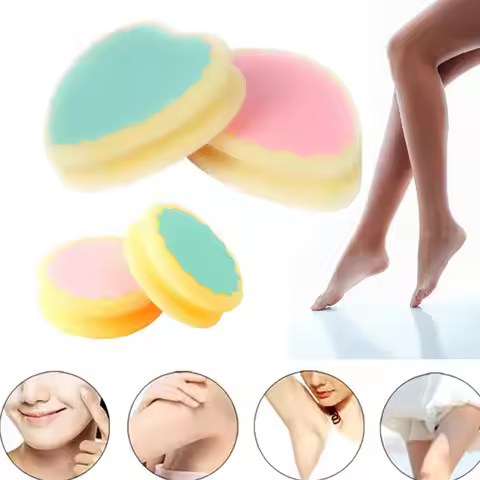 Depilation Pads Painless Hair Removal Sponge For Face Leg Arm Body, Reusable Physical Hair Removal T