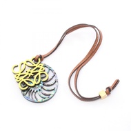 【二手】 LOEWE Anagram 吊飾 C621232XAB 黃色/棕褐色皮革吊飾 女士 全新