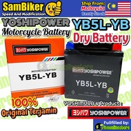 YB5L Bateri Motorsikal YOSHIPOWER + Battery YB5L-YB SM Sport Rider E Bonus EX5 LC135 v1 SRL110 Kriss