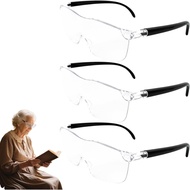 3 Pieces 300%, 500%, 800% Magnifying Glass Transparent Magnifying Glass, 3 Times 5 Times 8 Times Mag