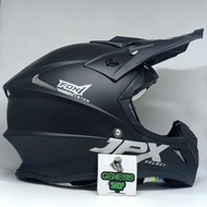 JPX CROSS FOX1 Helmet JPX PLAIN solid black matte/black gloss/white HELMET ONLY