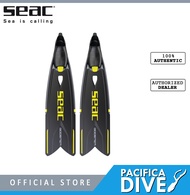 SEAC Booster Freediving Fins, Camo Black / Yellow