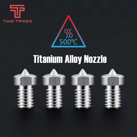 TC4 Titanium Alloy Nozzle E3D V5 V6 Nozzle M6 Thread 3D Printer Parts J-head Hotend Extruder 1.75MM 