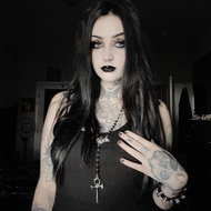 Gothic Style Punk Gothic Dracula Necklace Vampire Cross Badge Pendant Bat Long Necklace