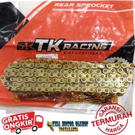 (ORIGINAL) TK RACING CHAIN 420HS 420 HS 104L GOLD ORIGINAL TK RACING GOLD CHAIN 420HS 420 HS 104 L