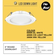 LED Downlight ROUND / SQUARE 12W 18W Recessed Downlight Plaster Ceiling