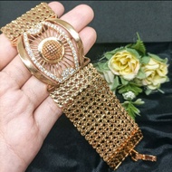 24K GOLD PLATED ZIRCONE GEM CHAIN BRACELET