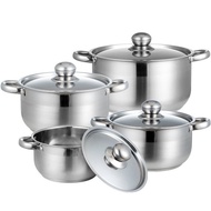 Manufacturer exports stainless steel cookware sets to South Africa8PCS  Double-layered Thickened410S