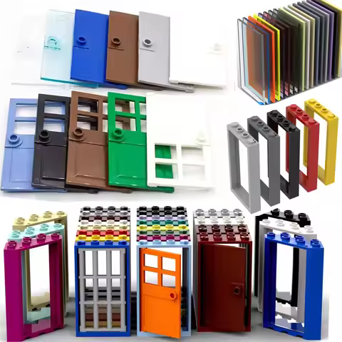 1x4x6 door frame smart windows 10pcs 60596 60616 60803 57894 60623 60621 92589 MOC parts house build