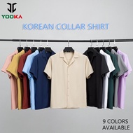 YOOKA Shirt Men Korean Style Fashion Polo Shirt Plain Shirt Short Sleeved Shirt Men Top