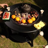 🚢Stove Tea Cooking Outdoor Barbecue Table Courtyard Roasting Stove Barbecue Grill Heating Charcoal Stove Brazier Charcoa