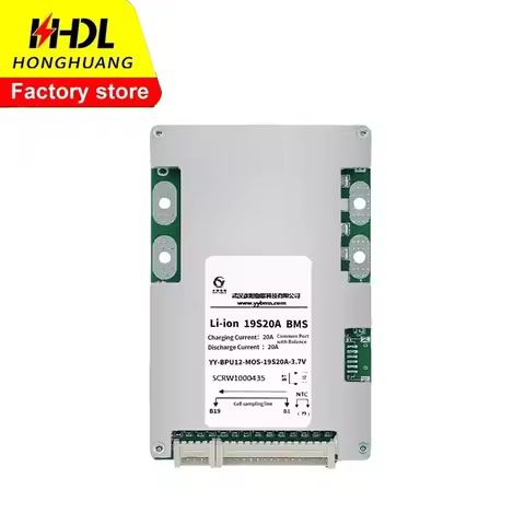 LiFePO4 NMC Li-ion Hardware BMS 19S 60V 20A 40A 50A 60A 80A 100Ah For Ebike Motorcycle Battery Power