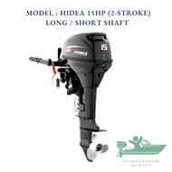 (INSTALLMENT/ANSURAN) HIDEA 15HP 2-STROKE Long / Short Shaft Boat Motor Outboard EAST MALAYSIA