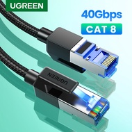 UGREEN CAT8 40Gbps Ethernet Cable 2000MHz CAT 8 Networking Nylon Braided Internet Lan Cord for Lapto