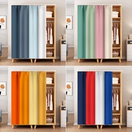 Door-Free Wardrobe Shade Curtain Slide-Type Punch-Free Curtain Ugly Cloth Cabinet Curtain Bookcase Shelf Anti-Dust Curtain