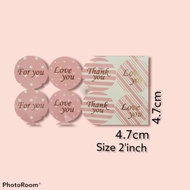 ✔Ready stock✔2 inch Sticker (4 design available) For You, Love You, Thank You