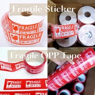 Fragile Sticker Roll Fragile OPP Tape Handle with Care Caution Salotape Mudah Pecah Warning Label Ta