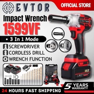 💥1599VF Evtor 3in1 Impact Wrench 880N.m 6 Size Cordless Electric  Screwdriver Drill Cordless Impact Driver 电钻
