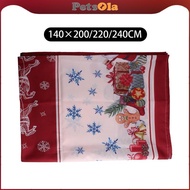 PETSOLA Christmas Table Cloth Decoration Nordic Decorative Funny Rustic Table Cover for Buffet Dinin