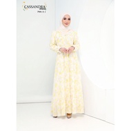 Cassandra Dress Muslimah Floral Jubah Bunga Muslimah Free Size Plus size