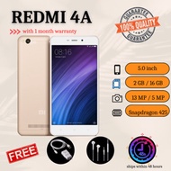 Red & mi 4A Smartphone 5.0 Inch Compact HD Display 3120mAh Battery 13MP Camera Dual SIM Android Mobi