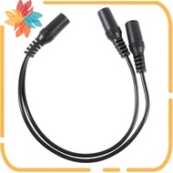 28cm 3.5mm Female to Dual Jack Female Y Splitter Stereo Audio Cable Black