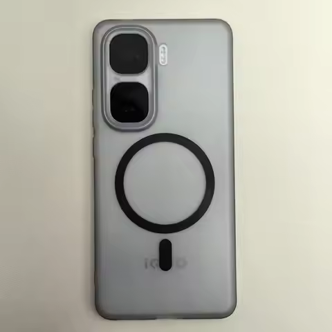 For iQOO Neo 9 9s Pro 10 11 Magnetic Soft TPU Slim Back Case Shockproof Matte Clear Cover anti-finge