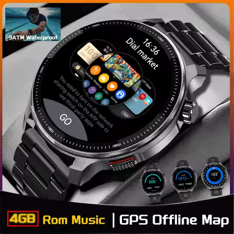 NEW 4G Memory GPS Offline Map Position Smart Watch Built-in App Market Game Compass Waterproof Swim 