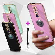 For OPPO A98 5G A94 4G A91 A93 F19 Pro F11 Pro F17 Pro F21 Pro 4G Phone Case Straight edge Plating C