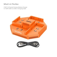 SmallRig NP-F970 4-Channel Camera Battery Charger with PD100W Fast Charging OLED Display Compact NP-