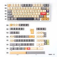 Retro pixel Art สีเหลือง Keycaps 152 คีย์ PBT โปรไฟล์เชอร์รี่ Dye-Sublimation keycaps ชุดสําหรับ Mx 