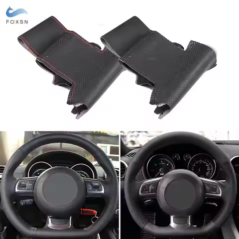 Car Accessories Steering Wheel Leather Cover For Audi A3 S3 (8P) Sportback 2008-2012 TT TTS (8J) TTR