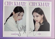 Itzy checkmate 美網限定 親筆簽名 簽親Postcard Chaeryeong Yuna
