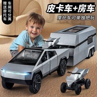 Car Model Tesla Cyberpickup Truck Model RV Toy Car Simulation Alloy Detachable Boy Toy Car Model