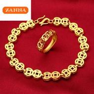 916 original gold money catcher charms and charm Coin bracelet ring set for women and men gift