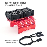 Surpass Hobby RC Heatsink With Dual Cooling Fan for Hobbywing Leopard 4268 4274 4092 1/8 1/10 RC Car