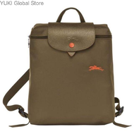 YUKI Global Store longchamp official store bag L1699 backpack 70th anniversary edition embroidery folding school bag long champ bags Student backpack