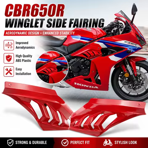 For Honda CBR650R 2024-2025 Shark Fin Side Fairing Panel ABS Cooling Vents Heat Dissipation Bodywork