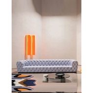 Italian baxter Moon Surface Light Luxury Retro Style Sofa Frosted Pull Buckle Four-Person nappa Leat