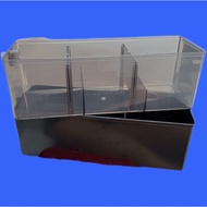 3-compartment Plastic Overflow Filter for Aquariums (Size 36x12x12cm)